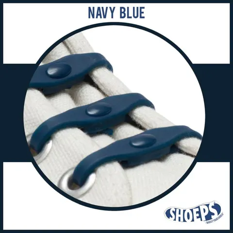 Silikonowe Sznurówki Shoeps NAVY BLUE/granatowy