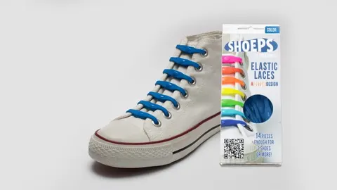 Silikonowe Sznurówki Shoeps SKY BLUE/niebieski