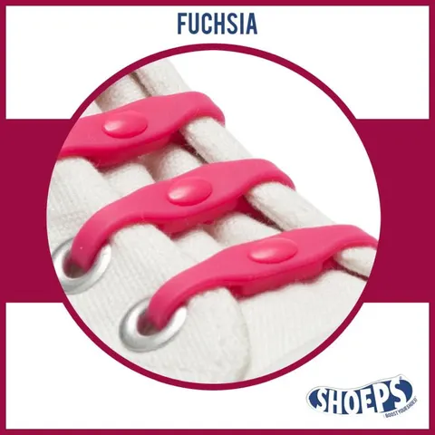 Silikonowe Sznurówki Shoeps FUCHSIA/fuksja