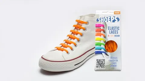 Silikonowe Sznurówki Shoeps ORANGE/pomarańczowy