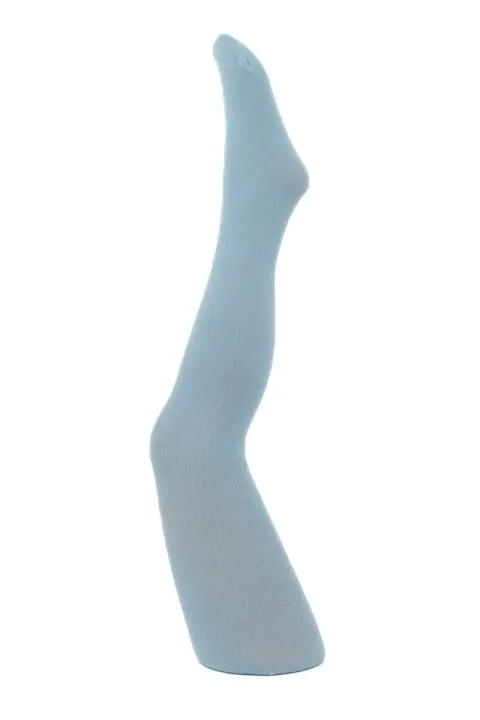 Rajstopki PUCHATKI / AGATKA w prążek BABY BLUE