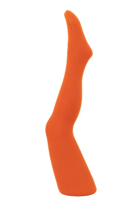 Rajstopki PUCHATKI / AGATKA w prążek ORANGE