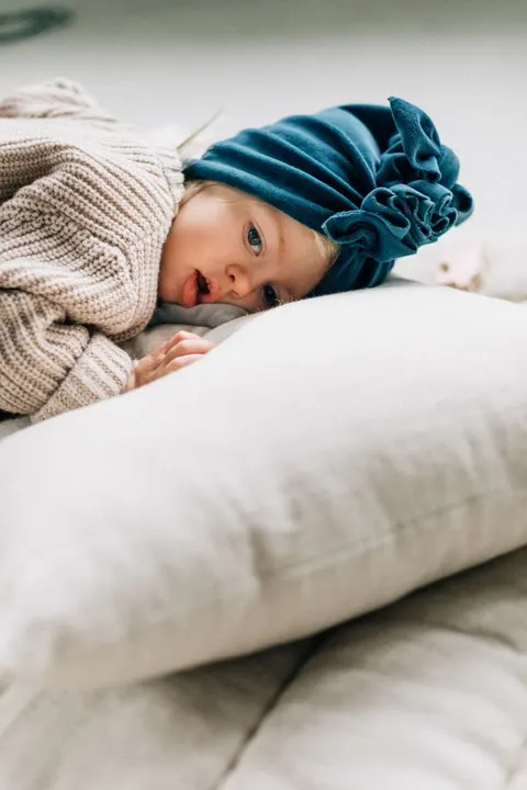 Turban VELVET ciepły AQUA