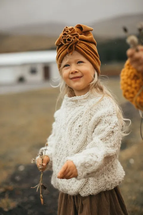 Turban VELVET ciepły GOLDEN OCHRE