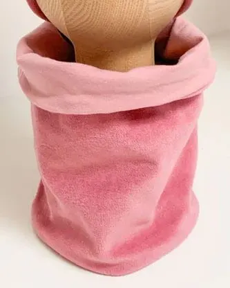Komin VELVET ciepły DUSTY PINK