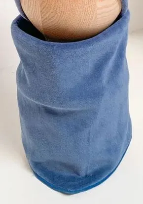 Komin VELVET ciepły DUSTY BLUE