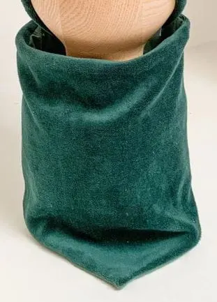 Komin VELVET ciepły BOTTLE GREEN