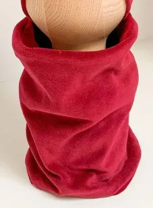 Komin VELVET ciepły CRIMSON RED