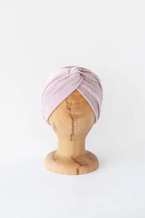 Opaska Turband Maxi VELVET ciepła OLD PINK