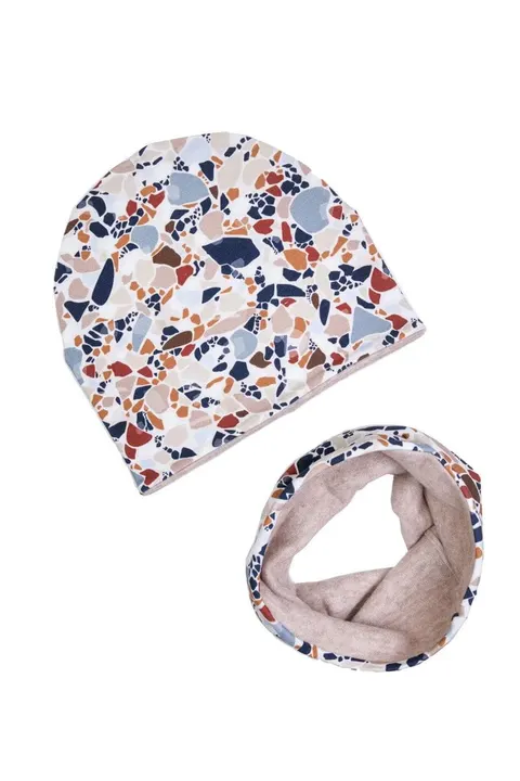 Zimowa Czapka + Komin LASTRICO BEŻ -50%