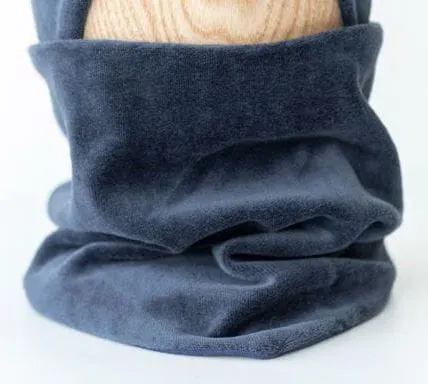 Komin VELVET ciepły NAVY BLUE