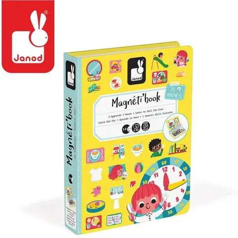 Magnetyczna układanka Uczę się zegarka Magnetibook 3 lata+ Janod J02724