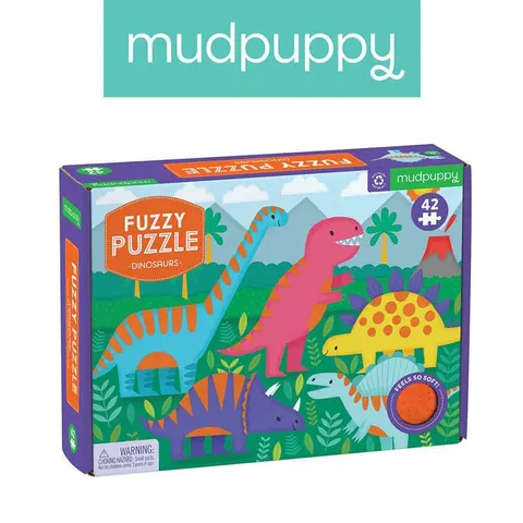 Mudpuppy 3 lata+ Puzzle sensoryczne Dinozaury 42 el. z miękkimi aplikacjami
