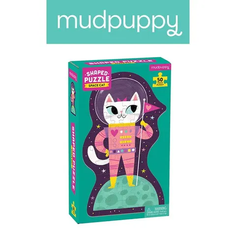 Mudpuppy 4 lata+ Puzzle konturowe Kotka w kosmosie 50 el.