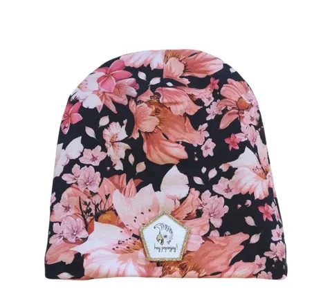 Czapka z polarem ROMANTIC GARDEN BLACK -50%