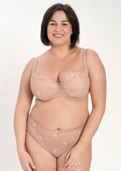 Samanta - Biustonosz Juno A925 cappuccino usztywniany Beżowy 90H