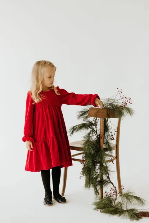 Sukienka z weluru MARRY VELVET RED -50%