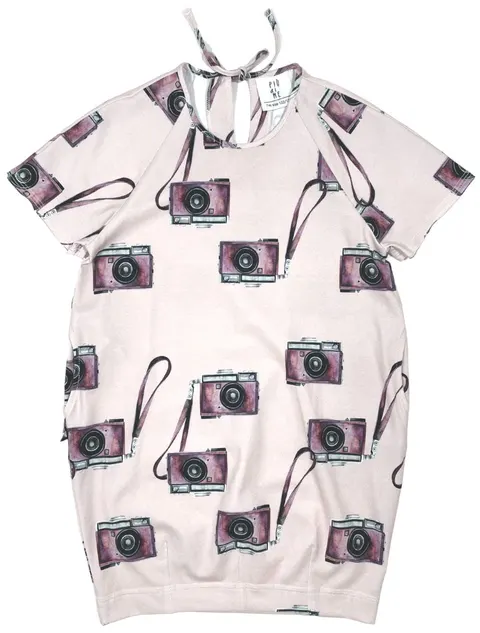 Tunika 56-22 DRESS BAUBLE / PINK CAMERA PATTERN -50%