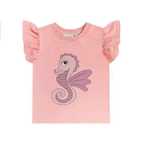 T-Shirt ze skrzydełkami KONIK NA RÓŻU