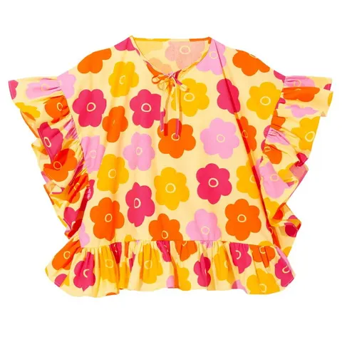 Sukienka Poncho Dress YELLOW FLOWER