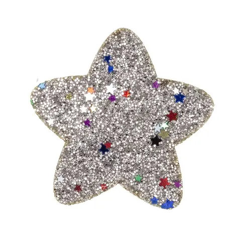 Spinka brokatowa GWIAZDKA DUŻA srebrna / Silver SIENA 204 10 6595 Y