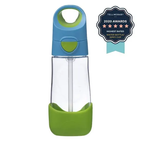 Butelka tritanowa - bidon ZE SŁOMKĄ 450 ml OCEAN BREEZE | b.box
