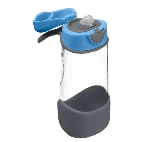 Butelka tritanowa sportowa - bidon Z USTNIKIEM 450 ml BLUE SLATE | b.box
