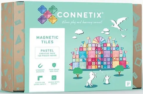 Klocki magnetyczne 120 el. Pastel Creative Pack 3 lata+ CONNETIX