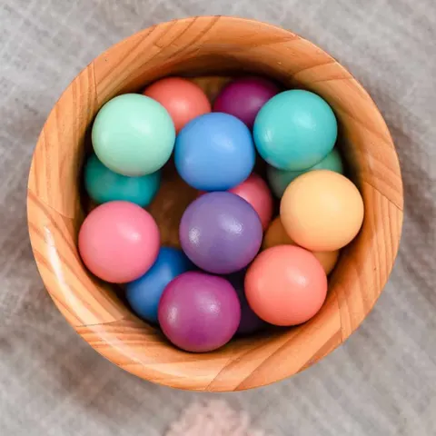 Kule drewniane do kulodromu 16 el. Pastel Replacement Ball Pack 3 lata+ CONNETIX