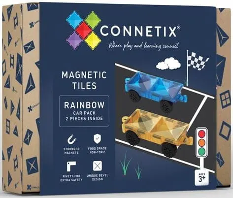 Klocki magnetyczne 2 el. Rainbow Car Pack 3 lata+ CONNETIX