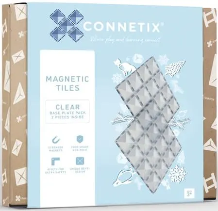 Klocki magnetyczne 2 el. Clear Base Plate Pack 3 lata+ CONNETIX