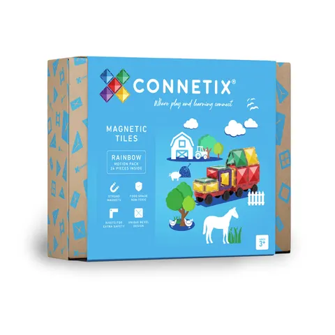 Klocki magnetyczne 24 el. Rainbow Motion Pack 3 lata+ CONNETIX