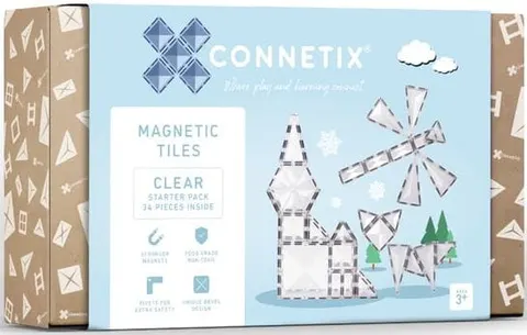 Klocki magnetyczne 34 el. Clear Starter Pack 3 lata+ CONNETIX