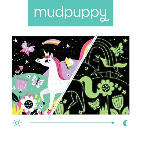 Mudpuppy 5 lat+ Puzzle świecące w ciemności Jednorożce 100 el.