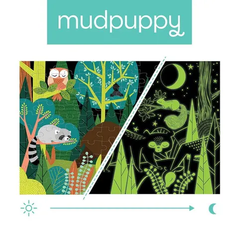 Mudpuppy 5 lat+ Puzzle świecące w ciemności W lesie 100 el.