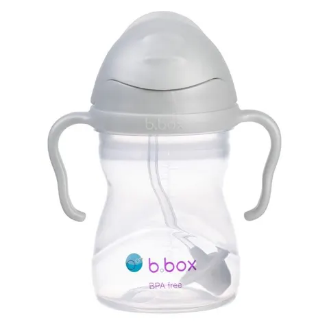 Butelka - Bidon / Kubek ZE SŁOMKĄ 240 ml SZARY | b.box