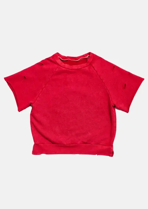 Bluza 502 TORN SHORTS SWEATSHIRT red