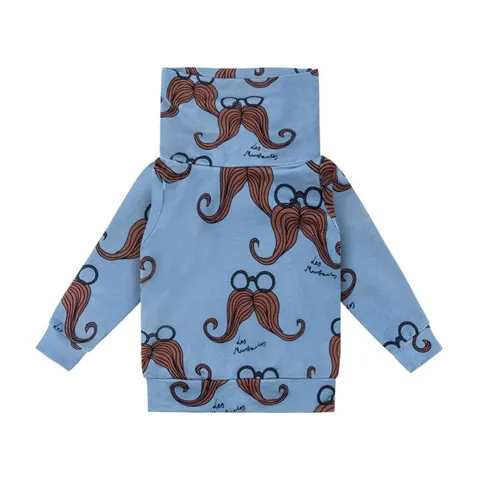 Bluza z kominem WĄS NIEBIESKI - MUSTACHE BLUE / SNOOD SWEATSHIRT