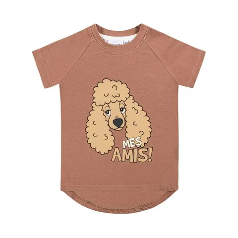 T-Shirt PUDEL BRĄZOWY - POODLE BROWN / T-SHIRT
