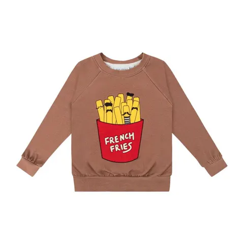 Bluza raglanowa FRYTKI BRĄZOWE - FRIES BROWN / SWEATSHIRT