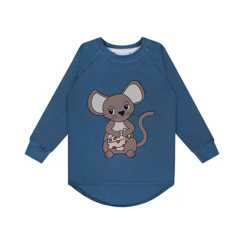 Longsleeve MYSZKA NIEBIESKA - MOUSE BLUE / LONGSLEEVE