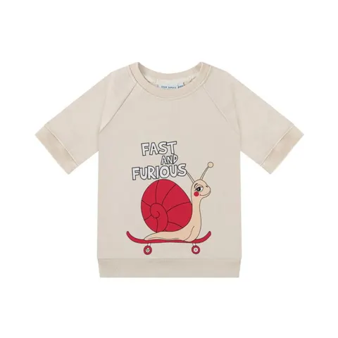 Bluza krótki rękaw ŚLIMAK ECRU - SNAIL ECRU / SHORT SLEEVE SWEATSHIRT