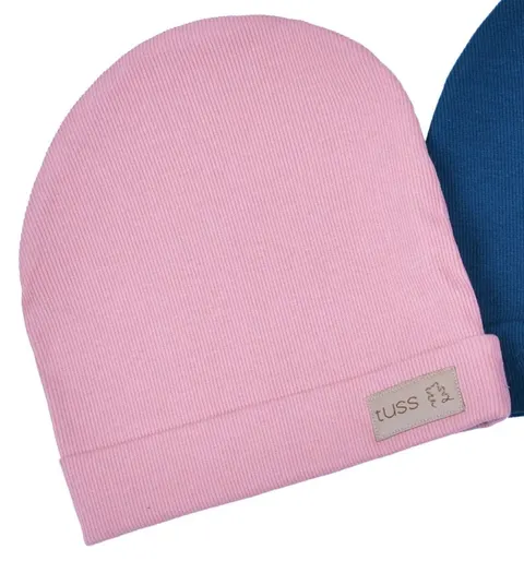 Czapka PRĄŻEK beanie rib PINK