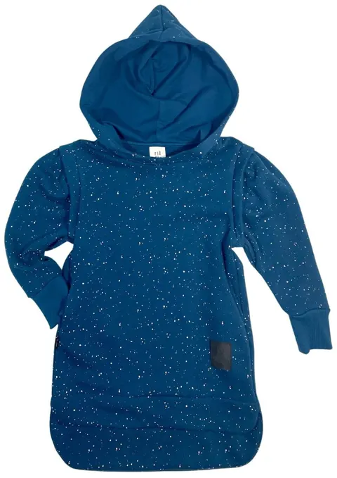 Tunika 218-22 HOODIE TUNIC / AURORA BOREALIS - NIGHT BLUE