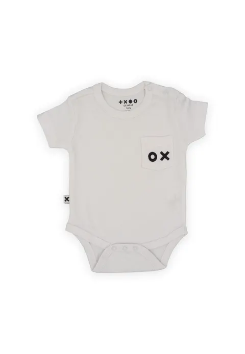 BASIC BABY POCKET SHORT SLEEVE BODY WHITE | OX Basic