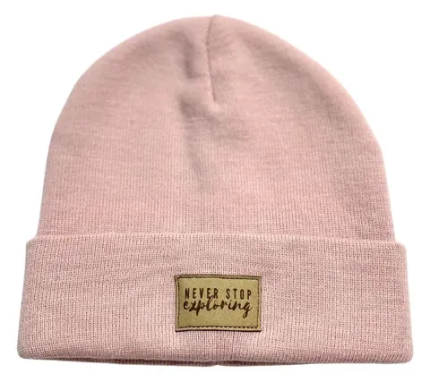 Czapka 267-22 BEANIE "NEVER STOP EXPLORING" / PINK