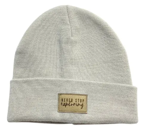 Czapka 269-22 BEANIE "NEVER STOP EXPLORING" / CAPPUCCINO