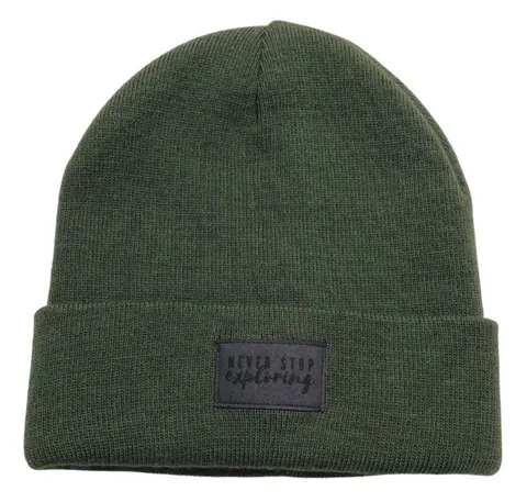 Czapka 272-22 BEANIE "NEVER STOP EXPLORING" / GREEN