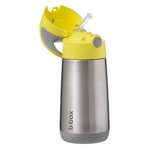 Stalowy bidon termiczny ze słomką 350 ml LEMON SHERBET | b.box