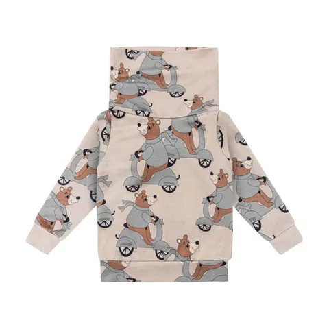 Bluza z kominem MOTOMIŚ JASNY - MOTOBEAR LIGHT / SNOOD SWEATSHIRT